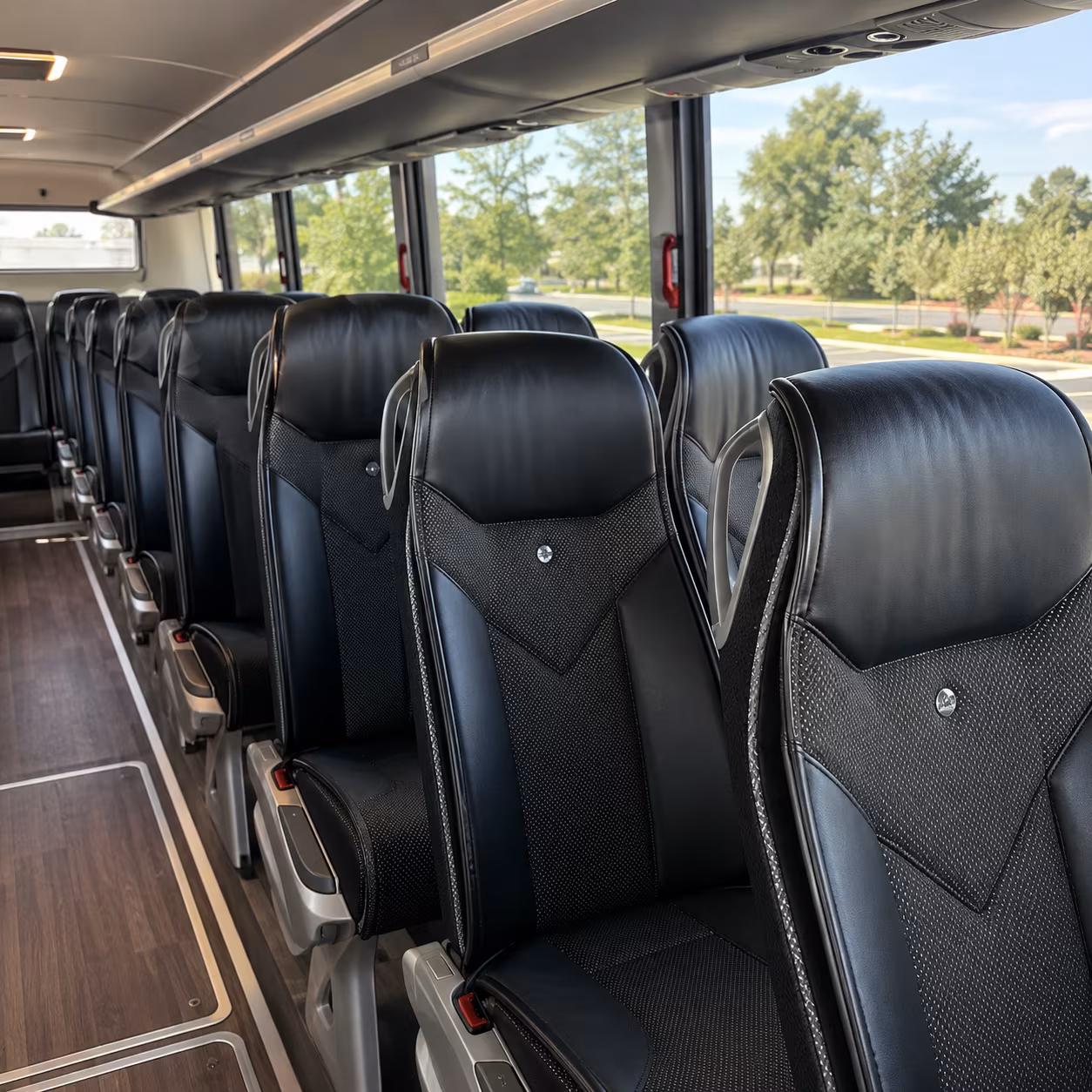edina charter bus interior