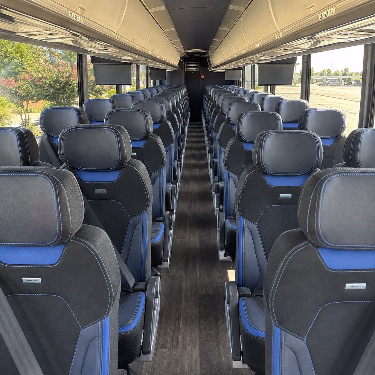 edina charter bus rental interior